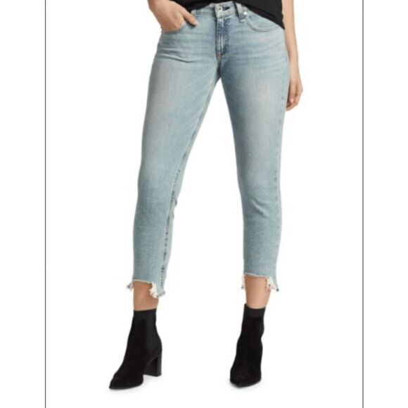 Rag & Bone Women’s Low-Rise Slim Boyfriend Thunderbird Denim Jeans Blue - Picture 7 of 11